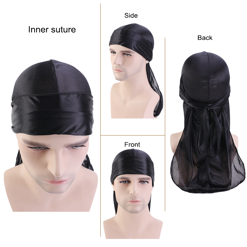 3PCS/LOT Long Silky Durag Long - огляд і ціна Bandana Doo Rag