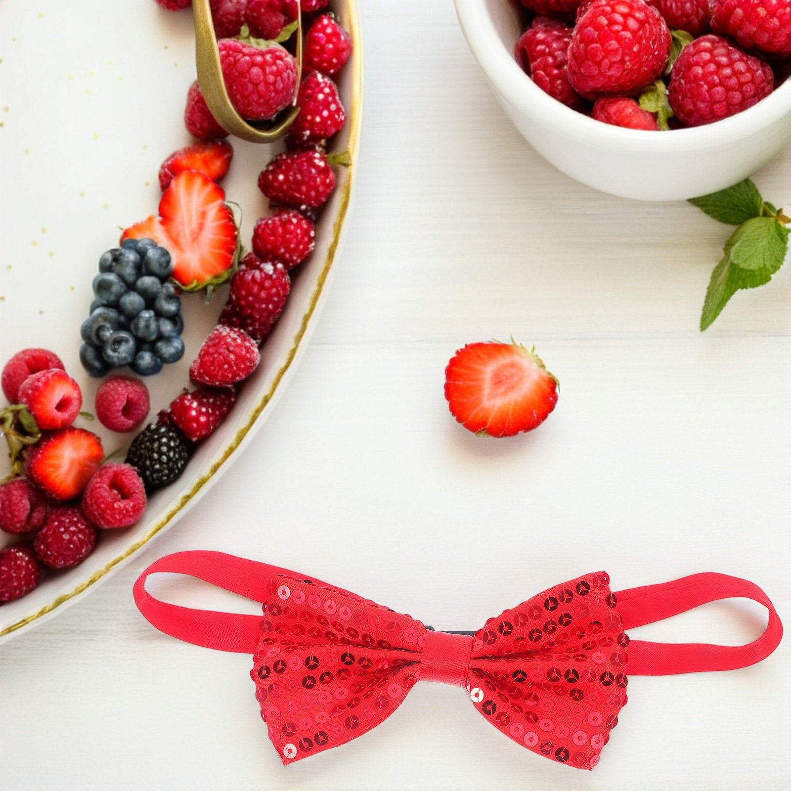 10Pcs Red Sequin Bow Tie Child - огляд і ціна Bow Tie Pre Tied