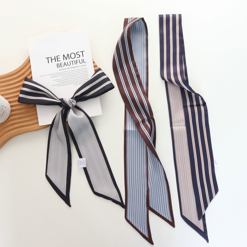2025 New Striped Small Silk Sc - огляд і ціна Silk Tie Striped