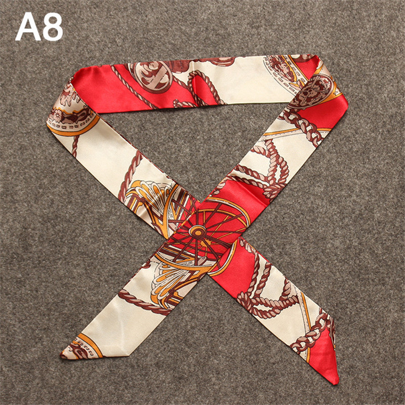 Fashion Skinny Bag Scarf Women - огляд і ціна Silk Tie Striped
