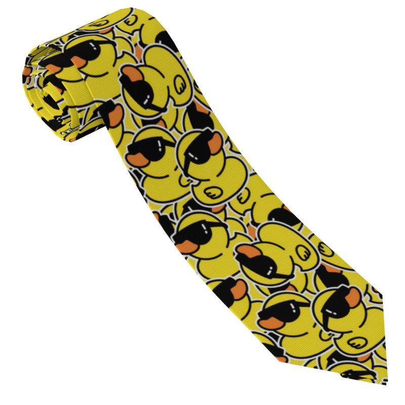 Cute Rubber Ducks Necktie Men  - огляд і ціна Skinny Tie Men