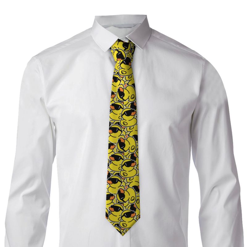 Cute Rubber Ducks Necktie Men  - огляд і ціна Skinny Tie Men