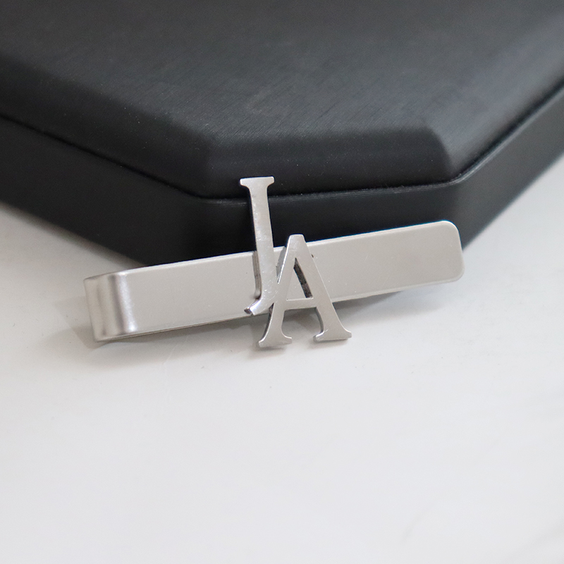 DIY Letter Name Pattern 4.8*0. - огляд і ціна Tie Clip Silver